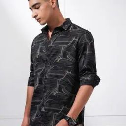 Men Chevrons Slim Fit Shirt-image-20