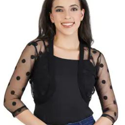 Polka-Dot Pattern Bolero-37