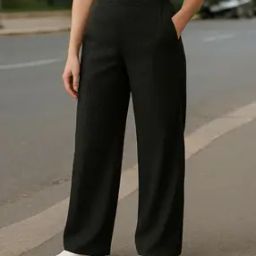 Women Relaxed Fit Trousers with Insert Pockets-52