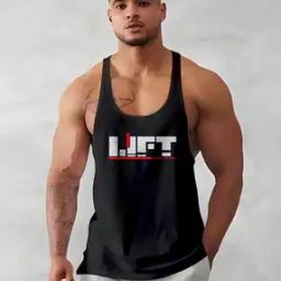 Men Typographic Print Sleeveless Vest-image-63