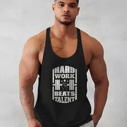 Men Typographic Print Sleeveless Vest-image-94