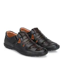 Shoe-Style Sandals with Velcro Fastening-image-19