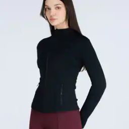 Women Funnel Neck Fleece Track Jacket -image-11