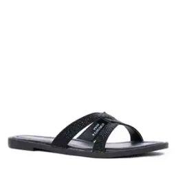 Open-Toe Slip-On Flat Sandals-image-13