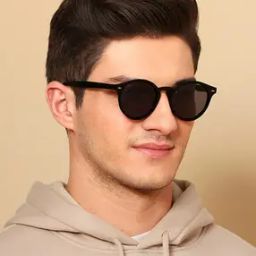 Unisex Polarized and UV Protected Round Sunglasses -VC S11744-3