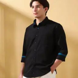 Men Regular Fit Shirt with Spread-Collar-image-18