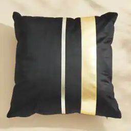 Blanco Stripe Foil Print Filled Cushion - 40x40cm-28