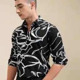 Men Printed Oversized Fit Shirt-image-2