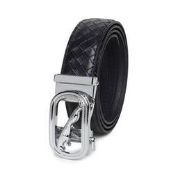 Checked Belt with Auto-Lock Buckle-image-23