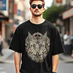 Men Printed Loose Fit Round-Neck T-Shirt -picture-12