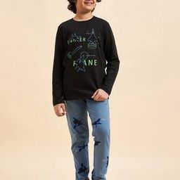 Graphic Print T-Shirt & Lounge Pants Set-image-65