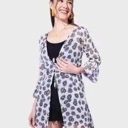 Women Floral Print Relaxed Fit Shrug-36