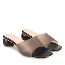 Open-Toe Slip-On Heeled Sandals-24