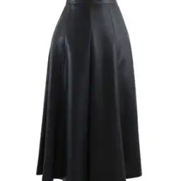 Leather Flared Skirt-image-28