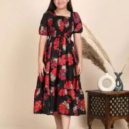 Women Floral Print Tiered Dress-image-35