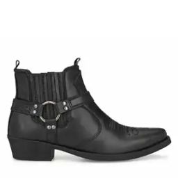 Textured Plain-Toe Boots-image-10