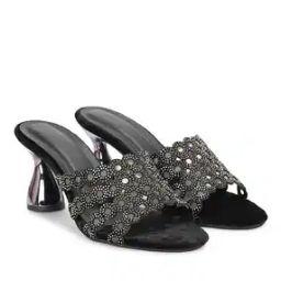 Women Embellished Slip-On Kitten Heeled Sandals-image-50