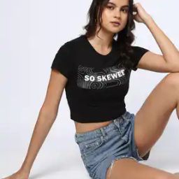 Women Typographic Print Regular Fit Cotton Round-Neck T-Shirt-image-103