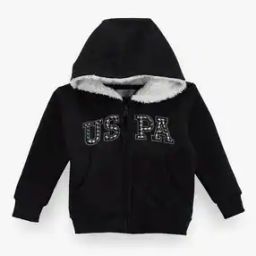 Girls Brand Print Regular Fit Hooded Sweatshirt-image-78