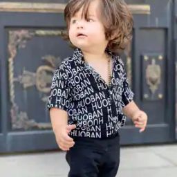 Boys Typographic Print Shirt & Pants Set-picture-5