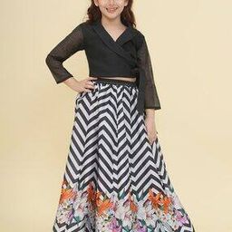 Girls Printed Lehenga with Choli-image-1