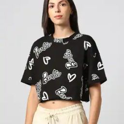 All-Over Crew-Neck Cropped Boxy T-Shirt-picture-51