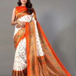 Women Paisley Print Saree with Contrast Border-picture-31