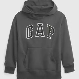 Logo Print Hoodie with Kangaroo Pocket-image-82