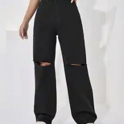 Knee-Slit Straight Fit Jeans-image-33