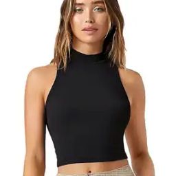 Women High-Neck Slim Fit Crop Top-picture-27