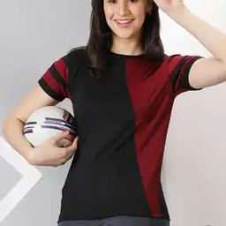Colourblock Crew-Neck T-Shirt-image-72