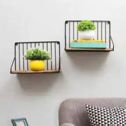 Pack of 2 Wall Mount Bookshelves-38