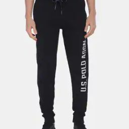 Men Brand Print Joggers with Drawstring Waist-image-52