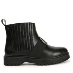 Women Round-Toe Mid-Calf Boots with Metal Accent-image-41