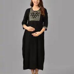 Floral Embroidered Fit & Flare Dress-image-51