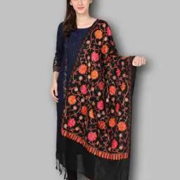 Embroidered Acro Wool Kashmiri Shawl-image-54