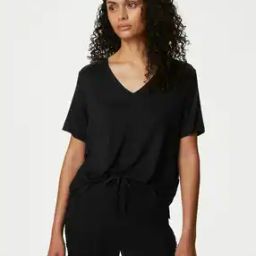 Body Soft Lace Detail Pyjama Top-image-63