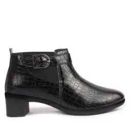 Croc-Embossed Ankle-Length Boots-image-10
