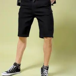Men Slim Fit Knit Shorts with Insert Pockets-image-6