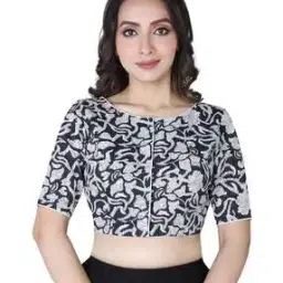 Floral Print Front-Open Blouse-picture-42