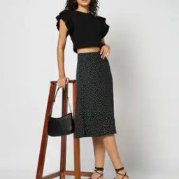 Women Polka-Dot Print A-Line Skirt-image-65