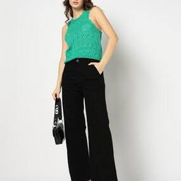 Women Regular Fit Flat-Front Wide-Leg Trousers-image-67