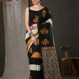 Printed Silk Saree-image-4