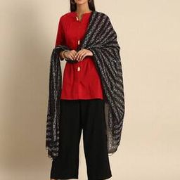Printed Dupatta with Tassels -picture-7