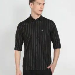 arrow sports Men Striped Slim Fit Shirt with Patch Pocket-picture-26