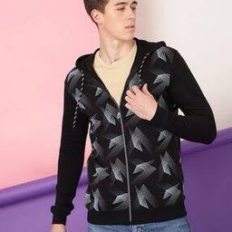 Men Printed Regular Fit Hooded Jacket-picture-35