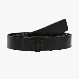 Leather Belt with Metal Logo Buckle-image-102