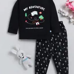 Graphic Print T-Shirt & Pants Set-image-88