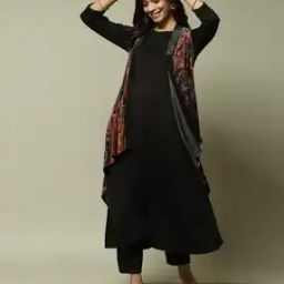 Women Paisley Print A-Line Kurta & Shrug-picture-53