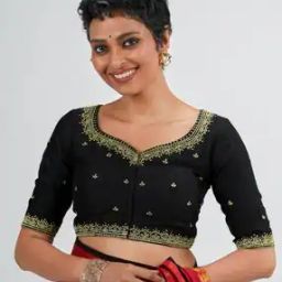 Embroidered Front-Open Blouse-image-40